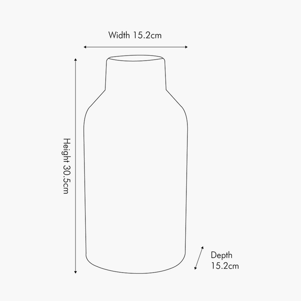 Alina White Dot Design Stoneware Vase