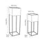 Graphite Metal Set of 2 Planters