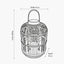Black Bamboo and Glass Lantern Large