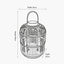 Black Bamboo and Glass Lantern Small