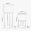 S/2 Graphite Metal Circular Planters