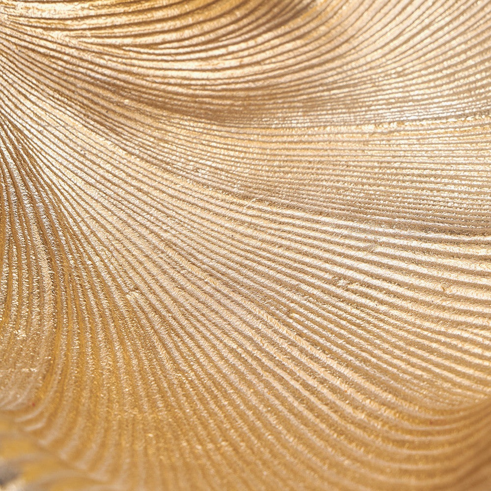 Gold Metal Dual Gingko Leaf Bowl