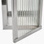 Silver Metal and Ribbed Glass Lantern Small