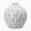 Gaudi White Stoneware Geometric Design Vase