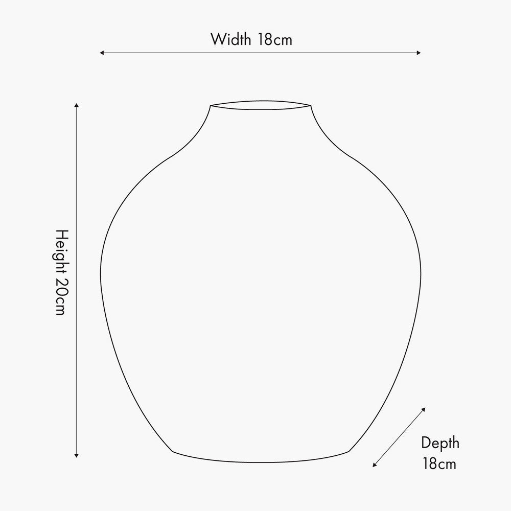 Gaudi White Stoneware Geometric Design Vase