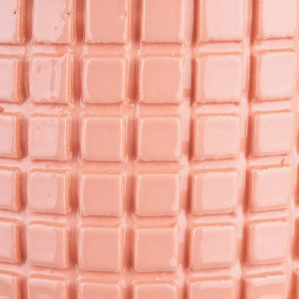 Malone Apricot Stoneware Square Design Vase