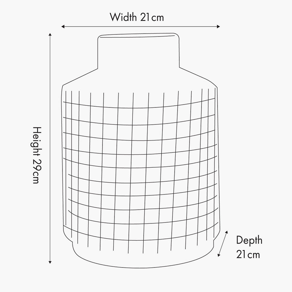 Malone Apricot Stoneware Square Design Vase