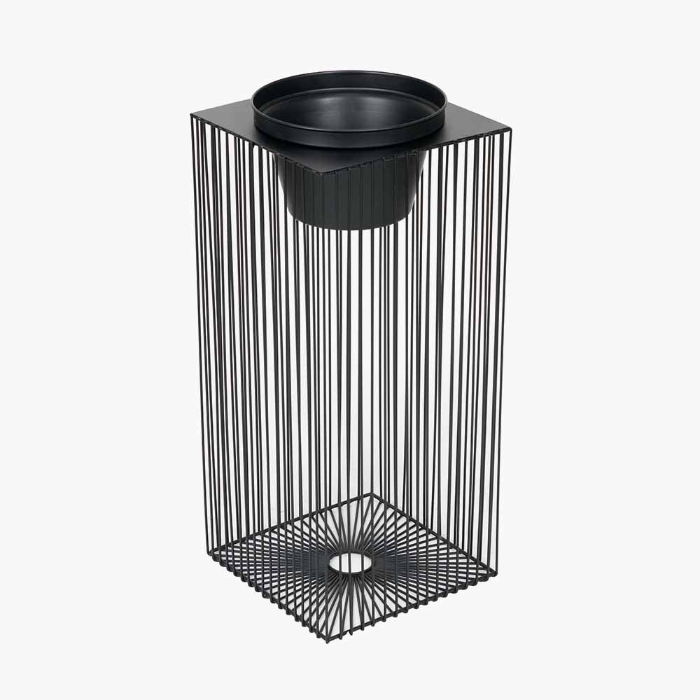 Black Metal Strut Planter Large