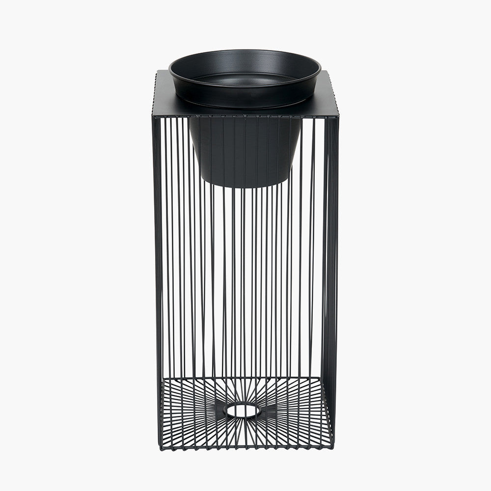 Black Metal Strut Planter