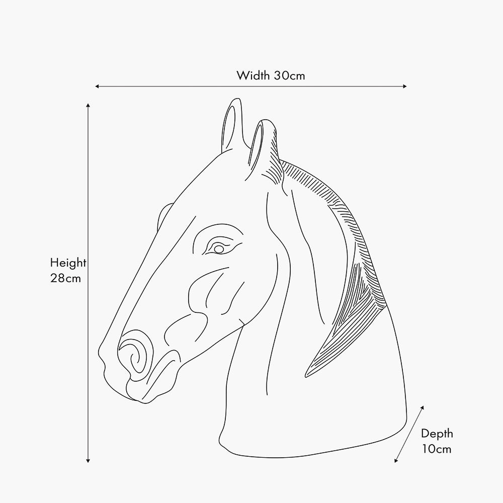 Black Metal Horse Head Ornament