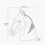 Black Metal Horse Head Ornament