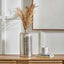 Silver Metal Hammered Vase Tall