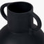 Black Metal Vase with Handles