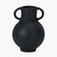 Black Metal Vase with Handles