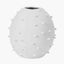 White Metal Vase with Bobbles