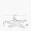 Silver Metal Starfish Ornament