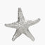 Silver Metal Starfish Ornament