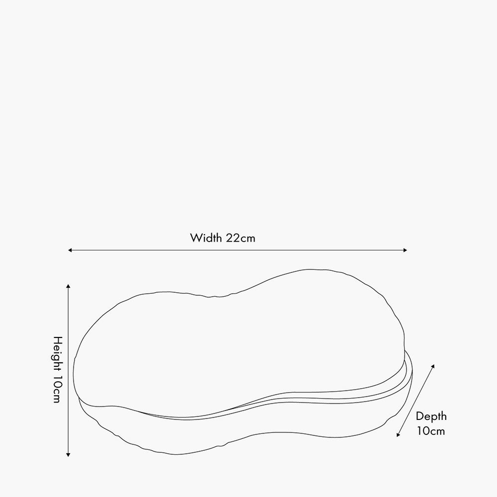 Silver Metal Peanut Lidded Trinket Bowl