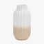 Amalia Natural and White Stoneware Textured Vase