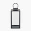 Black Stainless Steel and Glass Large Rectangular Lantern