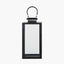 Black Stainless Steel and Glass Medium Rectangular Lantern