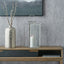 Silver Stainless Steel and Glass Large Rectangular Lantern