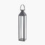 Black Stainless Steel and Glass Large Tall Lantern
