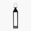 Black Stainless Steel and Glass Medium Tall Lantern