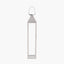 Silver Stainless Steel and Glass Large Tall Lantern