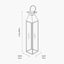 Silver Stainless Steel and Glass Large Tall Lantern