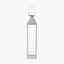 Silver Stainless Steel and Glass Medium Tall Lantern