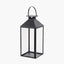 Black Stainless Steel and Glass Large Lantern