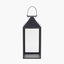 Black Stainless Steel and Glass Large Lantern