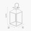 Black Stainless Steel and Glass Large Lantern