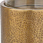 Antique Brass Finish Metal and Clear Glass Hurricane