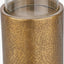 Antique Brass Finish Metal and Clear Glass Hurricane