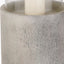Stone Grey Metal and Clear Glass Hurricane Large