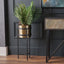 Brass and Matt Black Metal Floor Planter Large