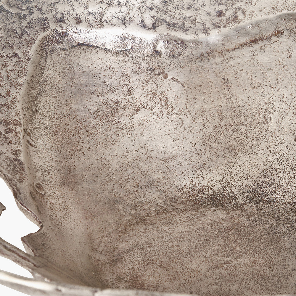 Antique Silver Cast Metal Decorative Bowl