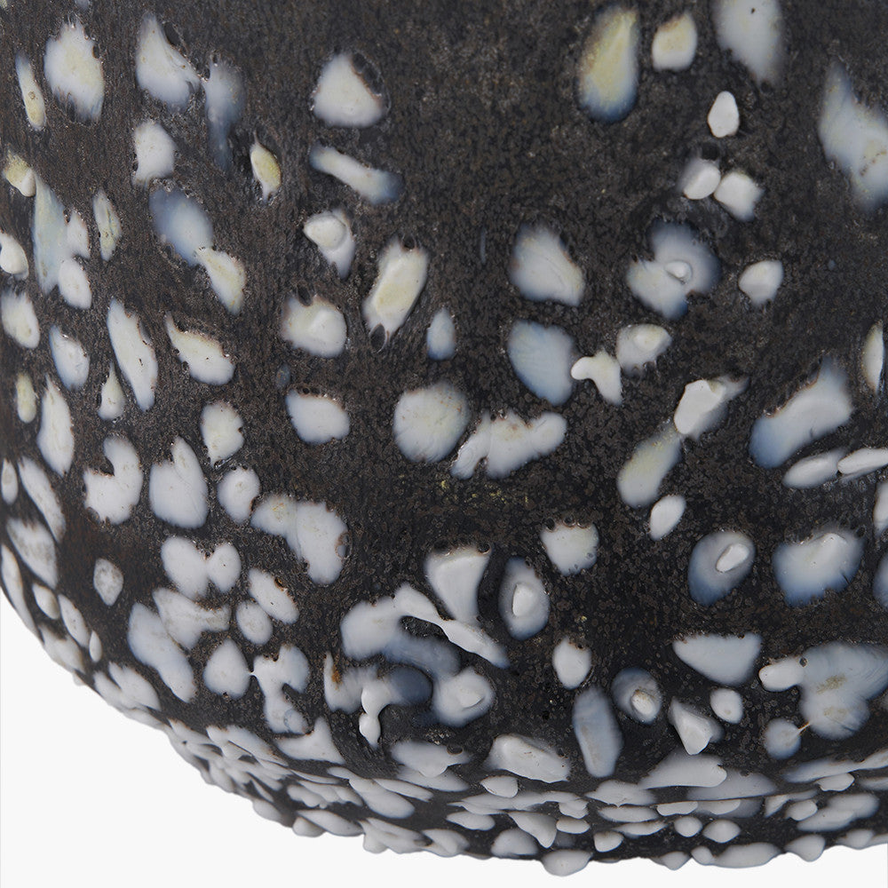 Etna Black and White Glass Vase