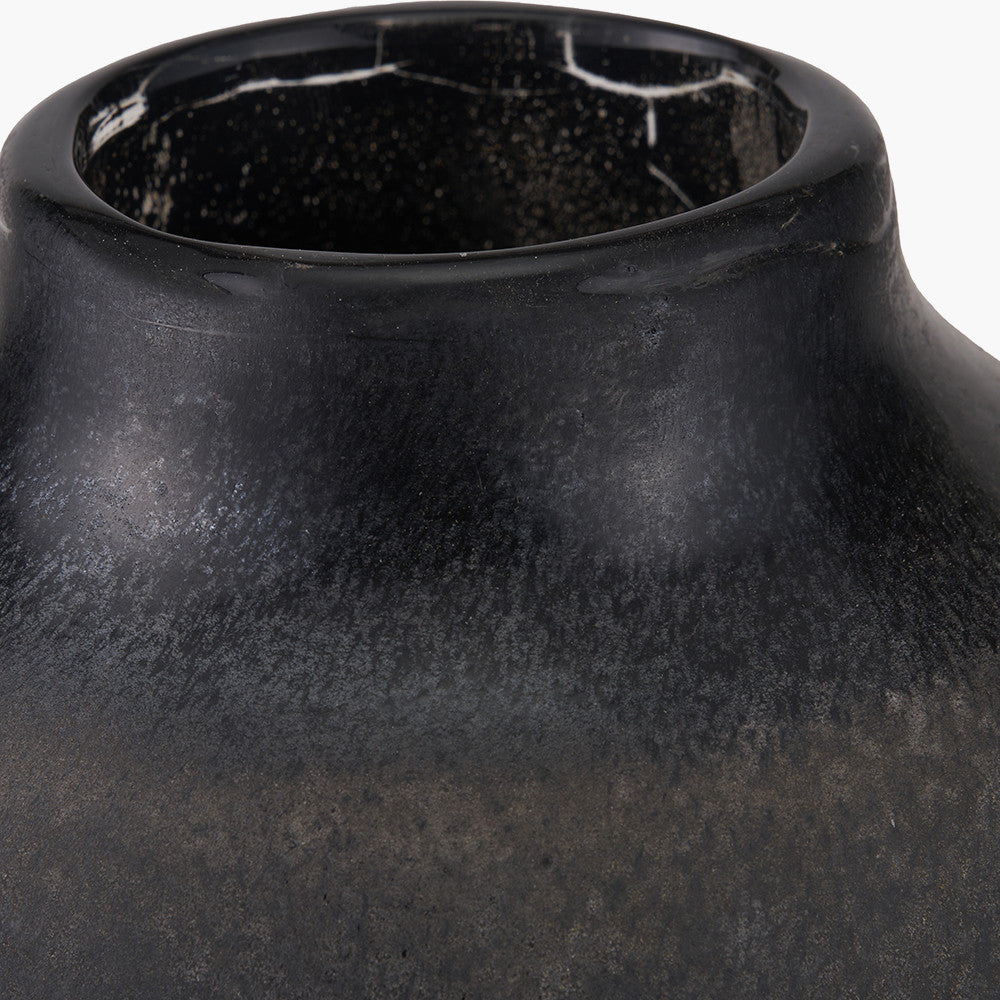 Etna Black and White Glass Vase