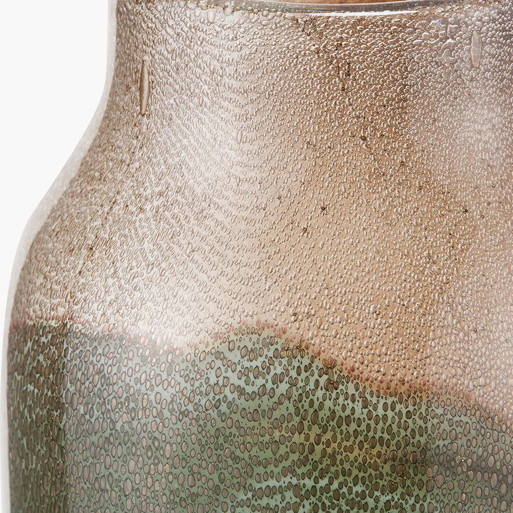 Valtellina Brown and Green Glass Vase