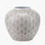 Barbier White Art Deco Fan Ceramic Vase