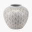 Barbier White Art Deco Fan Ceramic Vase