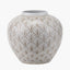 Barbier White Art Deco Fan Ceramic Vase