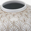 Barbier White Art Deco Fan Ceramic Vase