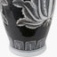 Asteria Black and White Feather Ceramic Urn Vase