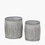S/2 Galvanised Zinc Barrel Planters