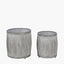 S/2 Galvanised Zinc Barrel Planters