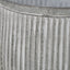 S/2 Galvanised Zinc Barrel Planters